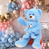 MorisMos Giant Teddy Bear 39 Inch, Soft Big Mommy and Baby Bear, Blue, Large Plush for Baby Shower, Valentine, Christmas