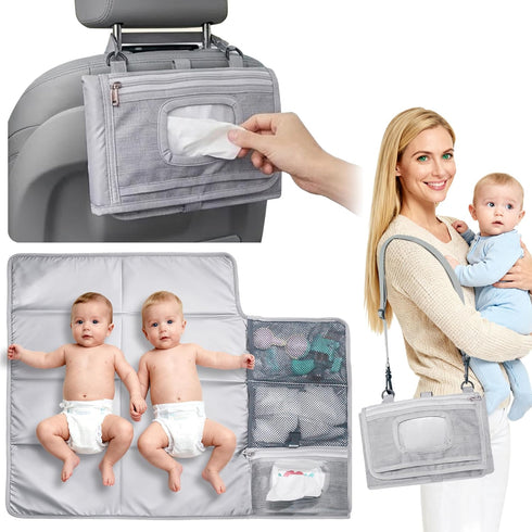 Large Portable Diaper Changing Pad - Waterproof Foldable Baby Travel Changing Mat