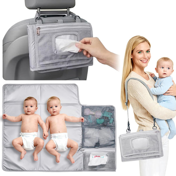 Large Portable Diaper Changing Pad - Waterproof Foldable Baby Travel Changing Mat