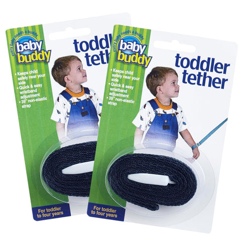 Baby Buddy Toddler Tether, Child Safety Leash, Navy, 2 Count, Toddler Travel Essential
