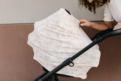 Copper Pearl Multi-Use Cover: Car Seat Covers, Nursing Cover, and Stroller Cover for Sun - Stretchy Fabric, All-Season