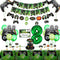 Video Game Party Decorations - 8th Birthday Supplies with HAPPY BIRTHDAY Banner, Tablecloth, Balloons