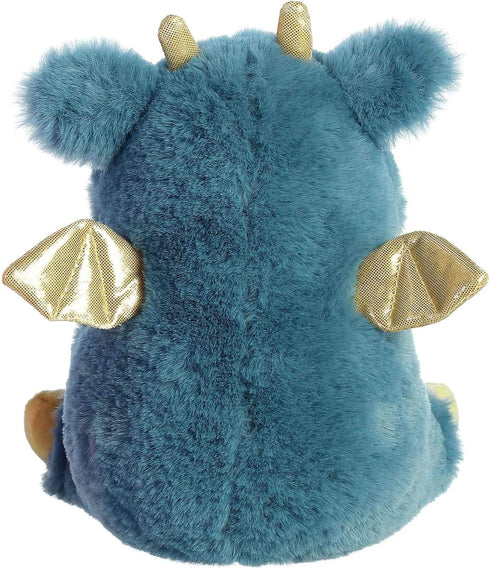 Aurora World Rolly Pet - Egan Dragon, 7" Blue Plush Toy