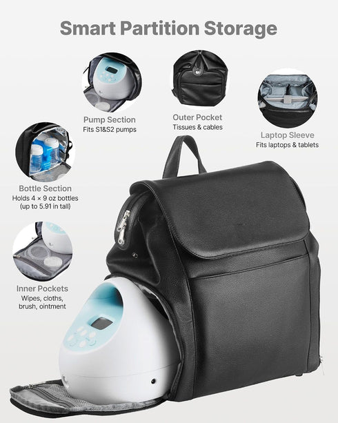 Generic Backpack, Pack, S1/S2, Breast Pump Breast Feeding Bag with Ice Fits for Pumping Accessories & Breastmilk