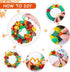 Aneco 12 Kits DIY Fall Leaf Wreath Craft Kits with Foam Leaves, Stickers, Chenille Stems for Thanksgiving