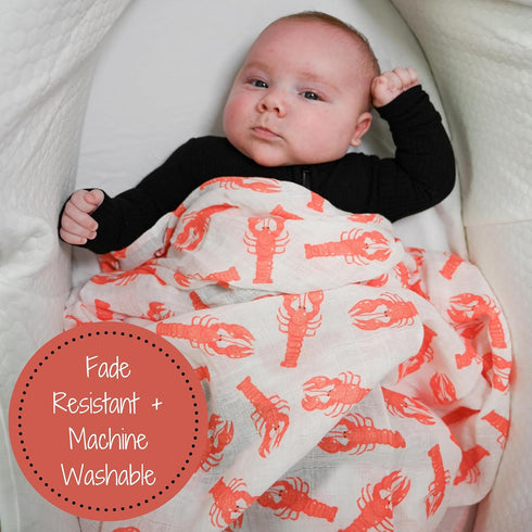 100% 47 47 Inches LollyBanks Muslin Swaddle Blankets for Boys and Girls, Cotton Baby Blanket, Large x Breathable