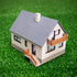MECCANIXITY Miniature Roof Tiles, PVC Model Roof Tiles for DIY Model Building, Dark Grey Pack of 4