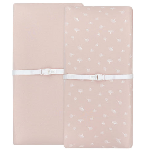 Set Bassinet and Changing Pad Cover Bundle (Pink Gingko and Pin Dots Collection)