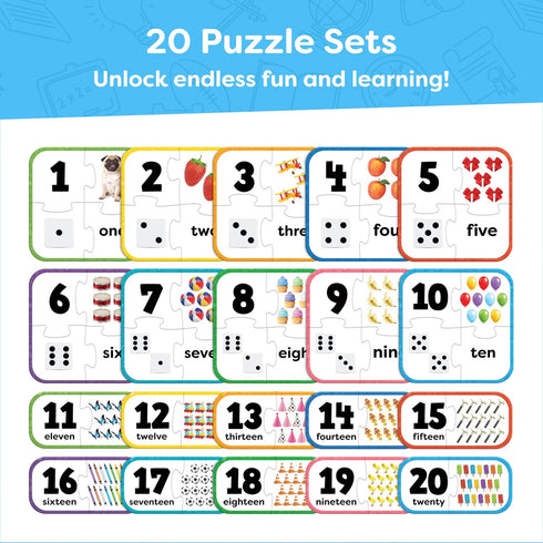 Momo & Nashi Number Puzzle - Kindergarten Math Games for Toddlers Kids Ages 3-5 Educational Learning Activities