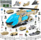 XDUOYJOY Military Helicopter Toys, Army Toys Set with 10 Vehicles, Tanks, Fighter