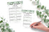 Eucalyptus Baby Shower Family Feud Game Set - Your Main Event Prints, 50 Question Cards, Fun Group Activity