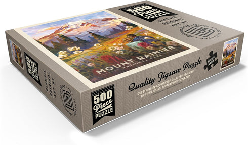 MyPuzzle Mount Rainier National Park: Moment in The Meadow - Premium 500 Piece Puzzle