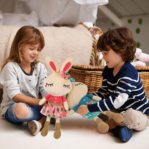 Set of 2 Easter Plush Bunny Rabbit - 18.3 in Doll Rabbit Stuffed Animal - Huggable Rabbit for Christmas and Easter