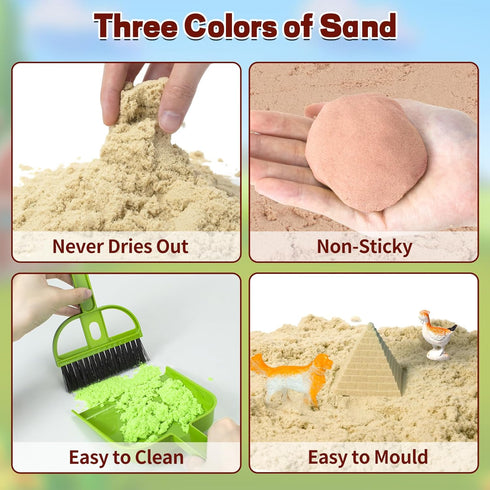 59 Playset, Bloolilies Sensory Bin, Pcs Farm Sensory Sand Box Kits with Sandbox & Farm Animals & Tractor Play Sand Art