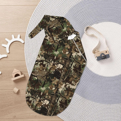 Valvphora Camo Swaddle Blankets Newborn Receiving Blanket Baby Swaddle Wrap with Hat, Hunting Soft Sleeping Clothes