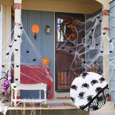 150pcs Realistic Spider Halloween Decorations - Scary Plastic Mini Spiders for Haunted House & Party Pranks