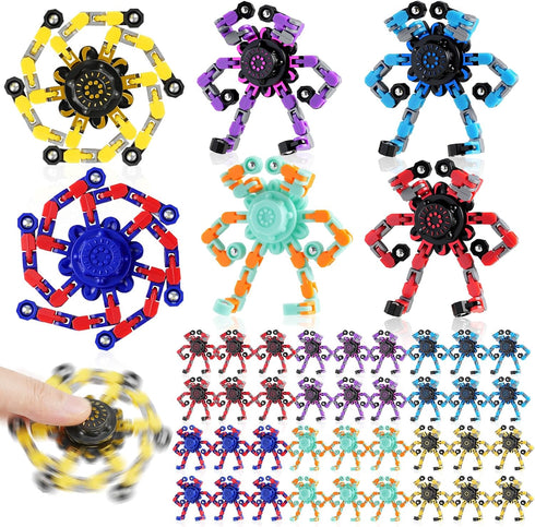 36PCS Transformable Fidget Spinners,Fidget Party Favors,Sensory Bulk Robot Fidget Stress Relief Toys