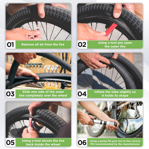 EcoEarth 12.5” x 1.75/2.25 Inner Tube Tire Replacements (2 Pack) for Kids Bike & Jogging Stroller, All Brands Compatible