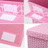 Large Toy Storage Box Chest for Kids, Sturdy Organizer Bin with Lid for Living Room, Nursery, Bedroom, Pink