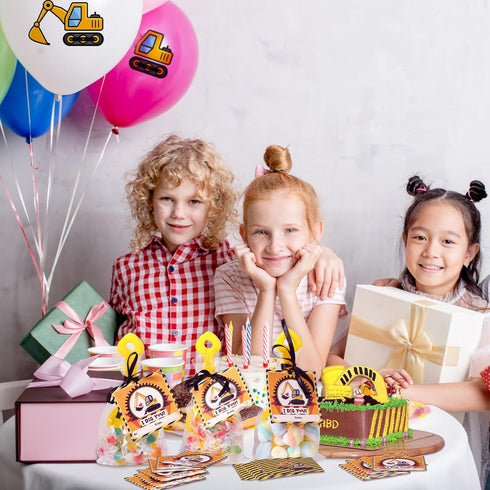 30 Set Capoda Construction Theme Plastic Shovel with Clear Cellophane Bag Construction Theme I Dig You Cards and Ropes