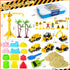 15 Inch 2.2lbs 6Pcs 3-8 Sensory Bin, Toddler Construction Sandbox Play Sand Art Kits with Magic Sand, Molds, Shovel