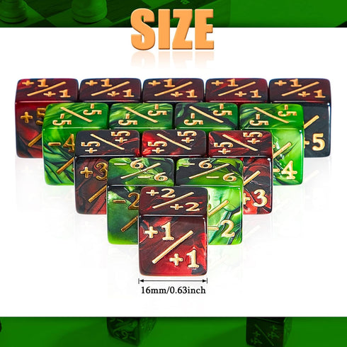 Sumind 48 Pcs Magic Life Counter Dice, 1/+1 Counters for MTG CCG TCG Cards Gaming Accessory