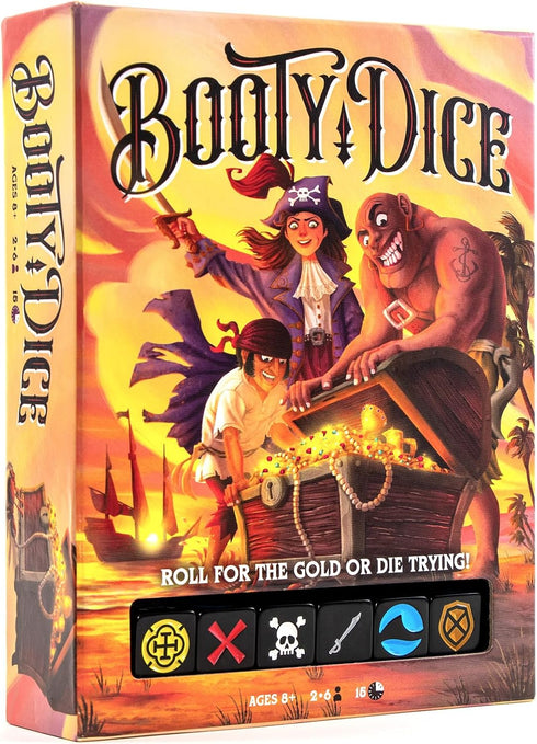 Booty Dice - Quick Pirate Dice Game for Family Game Night, Perfect for Kids and Adults, Ages 8+