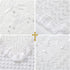 37x39 Booulfi Baby Christening Blanket Baby Blankets Neutral Newborn Essentials White Nursery Blankets Knitted Baptism