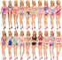 BARWA 10 Sets Doll Clothes - 5 Bikini Swimsuits and 5 Outfit Tops with 10 Shoes for 11.5 Inch Dolls