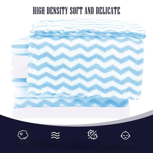 8 Pack White,16 12 Inch Super Soft Baby Burp Cloths, Baby Washcloths, Ultra Absorbent Large Newborn Burping Cloth