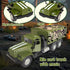 OTONOPI Military Truck Armored Vehicle Die Cast Metal Alloy Pull Back Toy Car Army Transport Model for Kids with Lights