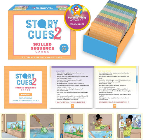 Story Cues 2 Skilled Sequencing Cards - Speech Therapy Materials for Social Skills & Storytelling