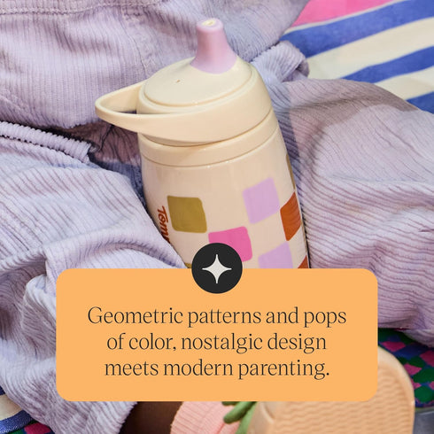 Tommee 9 oz, 1-3, Pack 2 Tippee Active Straw Toddler Cups, Insulated Sippy Cups For Toddlers Silicone Straw