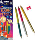 eeBoo Solar System Fluorescent Double-Sided Color Pencils/Set of 6 for Doodling, Coloring, Sketching