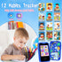 3 4 5 6 7 8 9 10 3-8(Blue) Kids Phone Birthday Gifts Toy for Year Old Girls Boy,Toddler Kid Smart Phone with Dinosaur