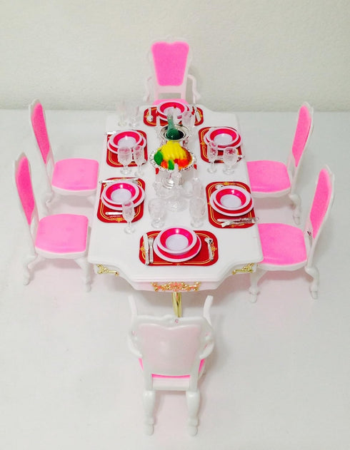 Dollhouse Furniture Grand Dining Room Play Set