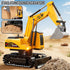 XINNOVEL 6-12, 11CH 2.4Ghz 3 4 5 6 7 8 9 10 11 12 Remote Control Excavator Toys for Boys Age RC Sand Digger with Metal