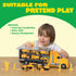 JOYIN 25 in 1 Construction Truck Vehicle Toy Set - Play Vehicles with Sounds and Lights in Carrier Truck