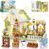 Husalari Flower House Building Block for Adults, Garden Architecture Building Toy with LED,