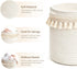 Closet 11"x11" Mkono Macrame Decorative Cotton Rope Basket Boho Nursery Decor Small Cute Woven Tassel Storage Bins