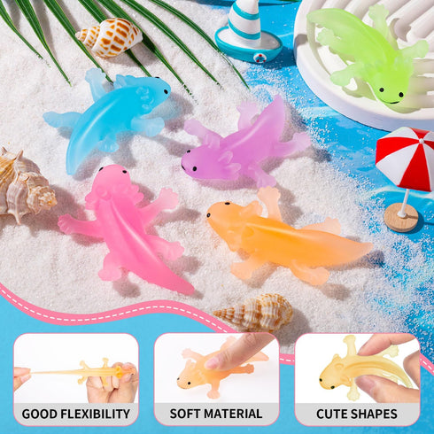 SYWHXY 45PCS (5 Axolotl Animals Toys Bulk Cute Squeeze Axolotl Fidget Stress Relief, Salamander Animal Sensory Toys