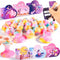 Dreunsto 30 Pack Valentines Day Gifts for Kids with Galaxy Slime, Valentine Classroom