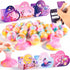 Dreunsto 30 Pack Valentines Day Gifts for Kids with Galaxy Slime, Valentine Classroom