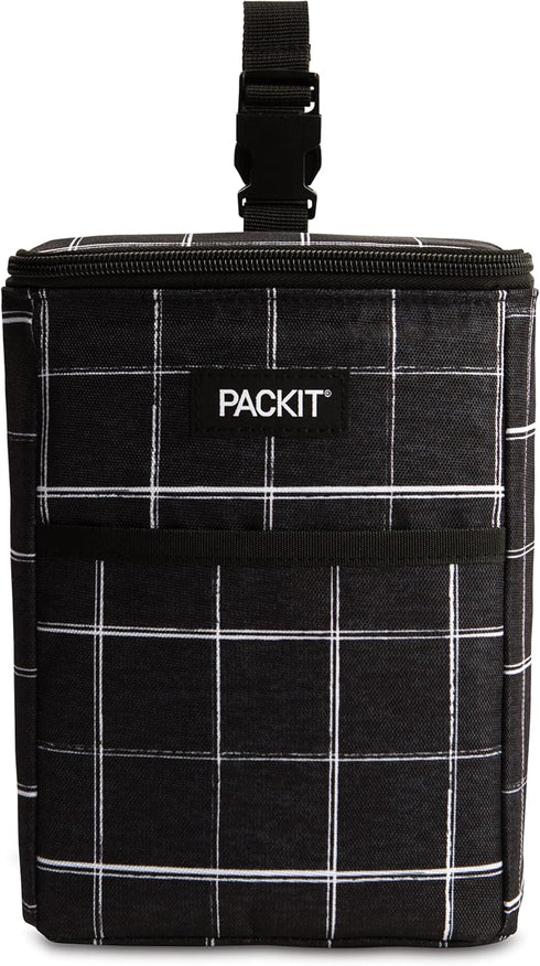 PackIt Freezable Double Bottle Bag, Built with EcoFreeze Technology, Antimicrobial lining, Collapsible,