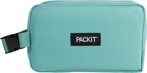 PackIt(R) Freezable Dual Compartment Snack Box, Sage, Insulated and Freezable with EcoFreeze(R)