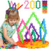 NEOACT 200PCS Building Blocks, Educational Interlocking Plastic Connect Block Toys for Preschool Kids Aged 3+