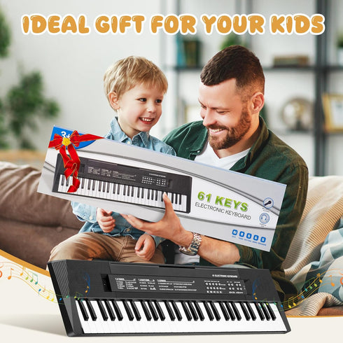 MusicForset 61 3 4 5 6 7 8 Keys Kids Piano Keyboard Toy with Mic Portable Electronic Piano for Girls Boys Beginners
