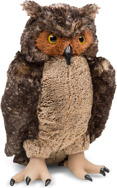 Melissa & Doug Giant Owl - Lifelike Stuffed Animal (17 inches Tall),
