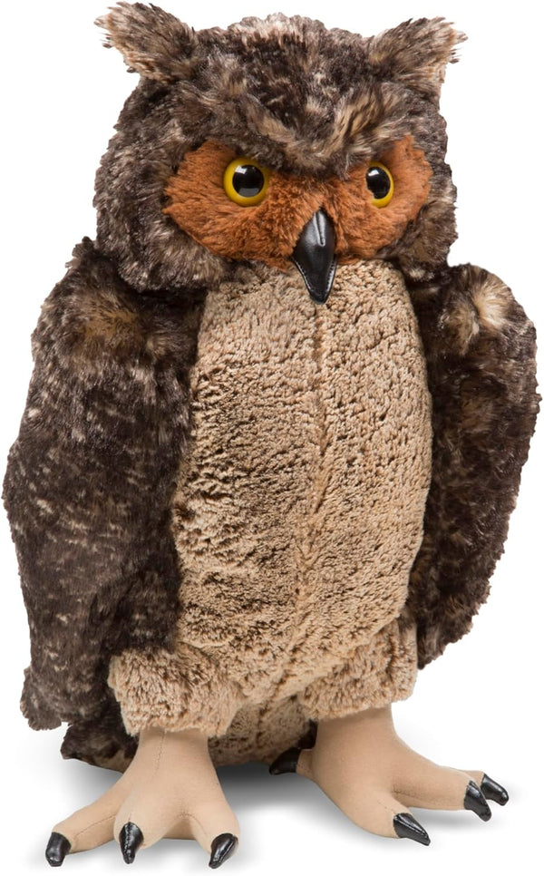 Melissa & Doug Giant Owl - Lifelike Stuffed Animal (17 inches Tall),