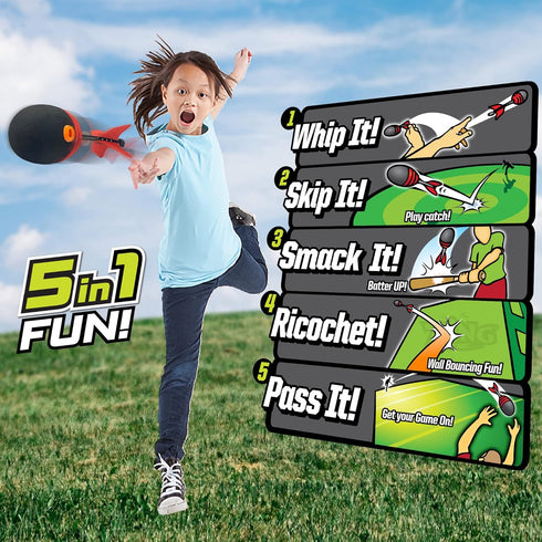 Zing Zooperball 2 Pack, Long-Distance Super Bounce & Throw Ball, Indoor & Outdoor Fun Flyer for Ages 8 and Up